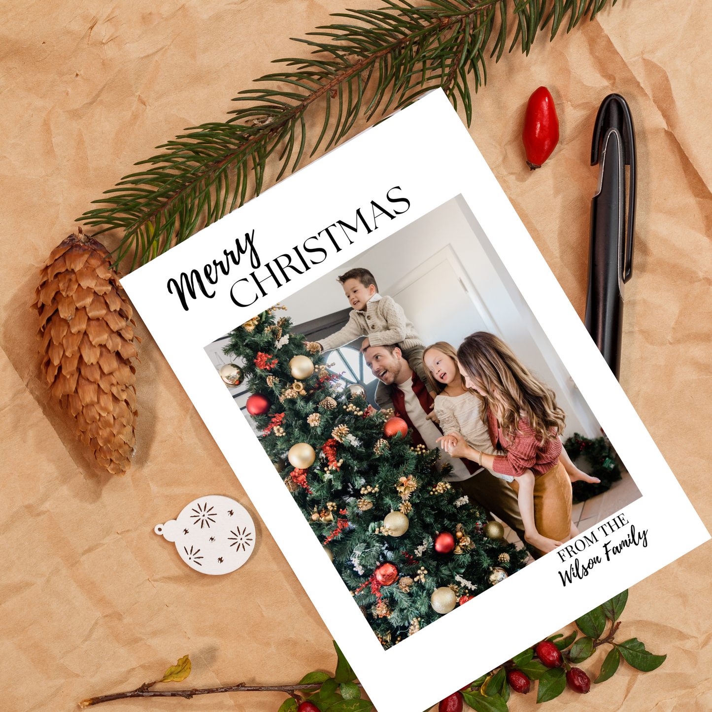 Family Digital Photo Christmas Card