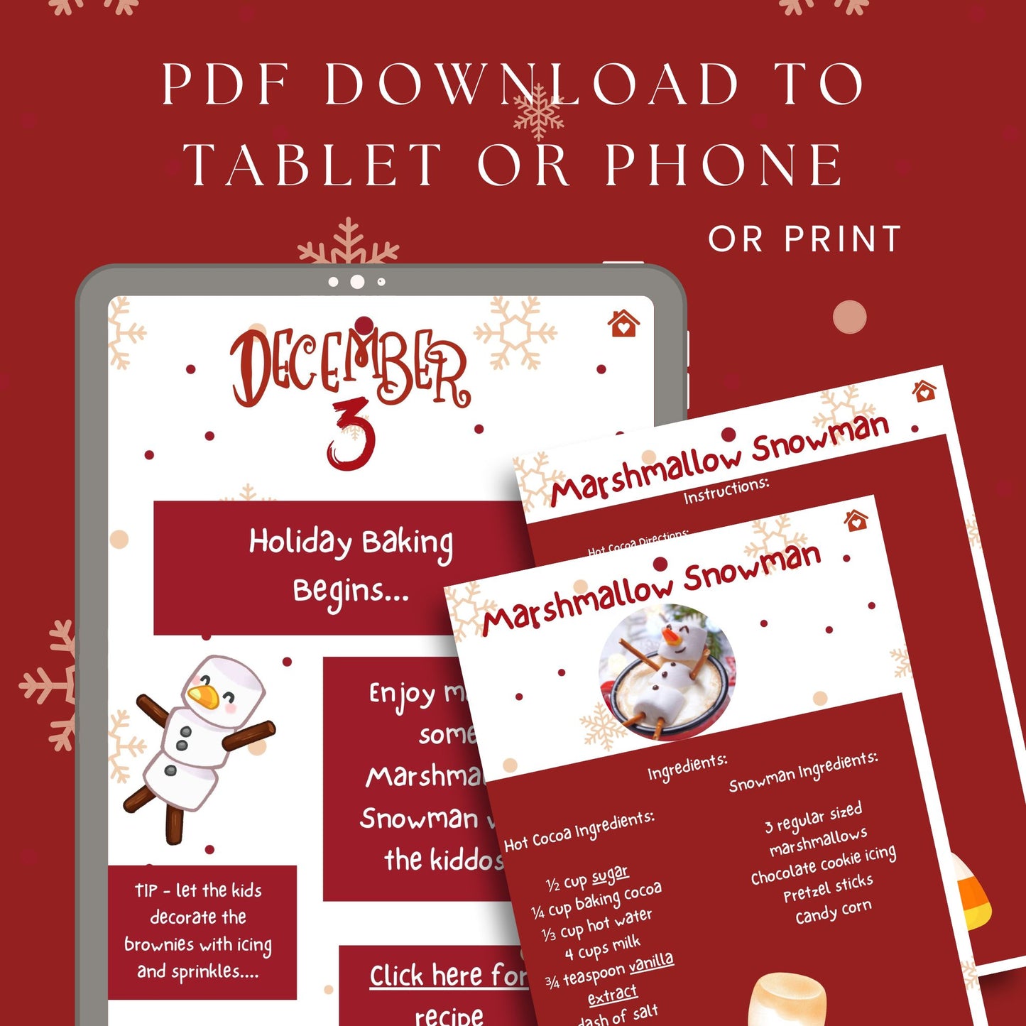 25 Day Countdown to Christmas Activity Planner/Goodnotes Compatible