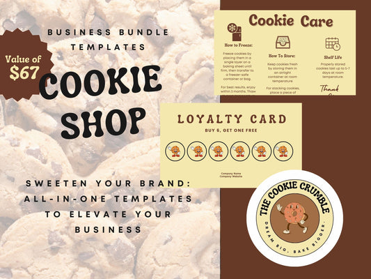 Cookie Business Bundle - Editable Canva Templates for Business Owners/Ready Made Templates