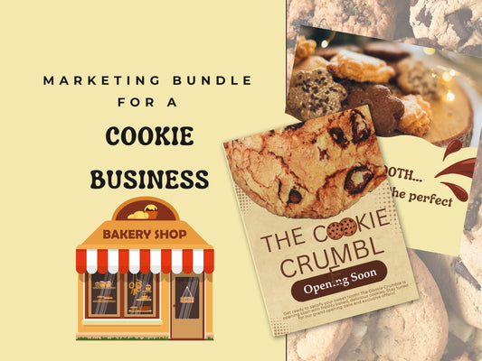 Ultimate Cookie Business Marketing Bundle | 3 Editable Flyer Templates + 20 Instagram Posts for Sweet Success